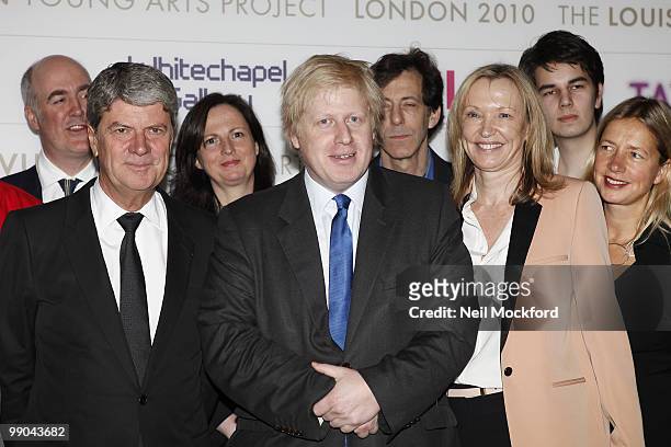 London Mayor Boris Johnson, Susan Whiteley and Yves Carcelle attend a photocall to launch the Louis Vuitton Young Arts Project at Royal Academy of...