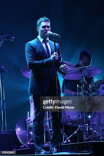 Michael Buble performs at the Liverpool Echo Arena on May 11, 2010 in Liverpool, England.