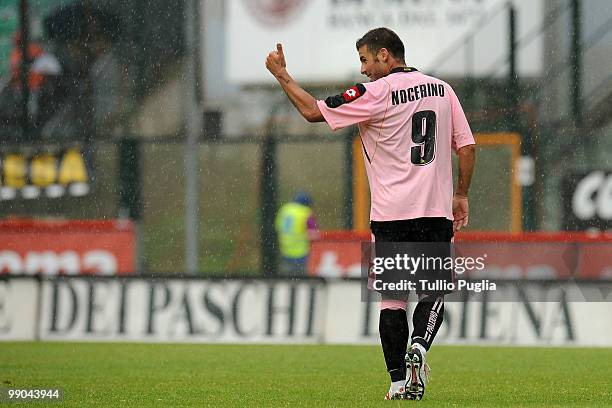 Antonio Nocerino of Palermo gestures during the Serie A match between Siena and Palermo at Stadio Artemio Franchi on May 2, 2010 in Siena, Italy.