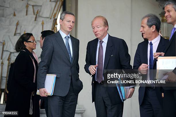 France's Minister for Overseas matters Marie-Luce Penchard, France's Minister for Agriculture Bruno Le Maire, France's Interior Minister Brice...