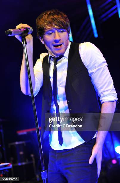 Adam Young of Owl City performs on stage at Shepherds Bush Empire on May 9, 2010 in London, England.
