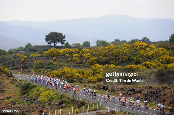 91St Giro D'Italia, Stage 3Illustration Illustratie, Peleton Peloton, Landscape Paysage Landschap, Flowers Fleurs Bloemen, Catania - Milazzo Tour Of...