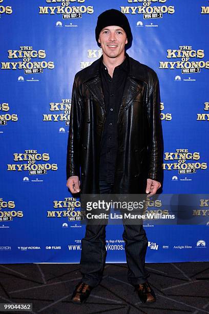 Australian actor Dieter Brummer attends the premiere of "The Kings of Mykonos: Wog Boy 2" at Event Cinemas Bondi Junction on May 12, 2010 in Sydney,...