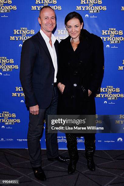 Bill Moore and Michelle Bridges attend the premiere of "The Kings of Mykonos: Wog Boy 2" at Event Cinemas Bondi Junction on May 12, 2010 in Sydney,...