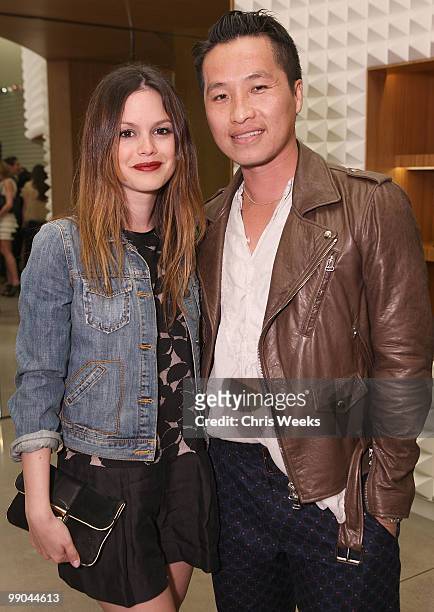 Actress Rachel Bilson and designer Phillip Lim attend the 3.1 Phillip Lim Men's Fall 2010 preview dinner on May 11, 2010 in West Hollywood,...