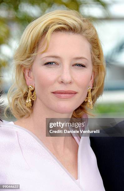 Actress Cate Blanchett attends the 'Robin Hood' Photocall held at the Palais Des Festivals during the 63rd Annual International Cannes Film Festival...