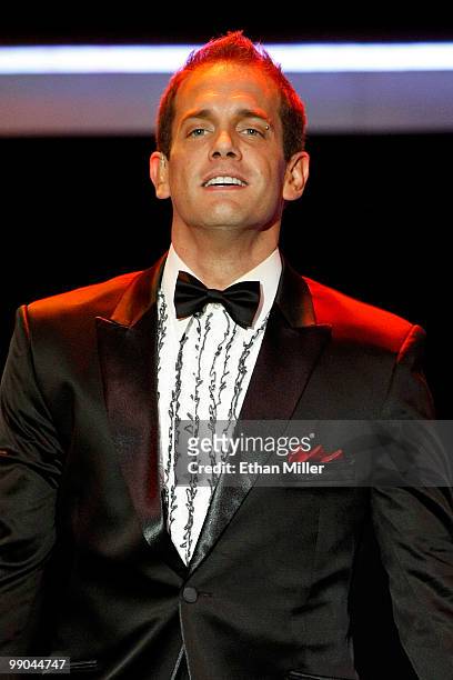 Singer Toby Allen of Human Nature performs after announcing a two-year extension of the Australian vocal group's headline show, "Smokey Robinson...