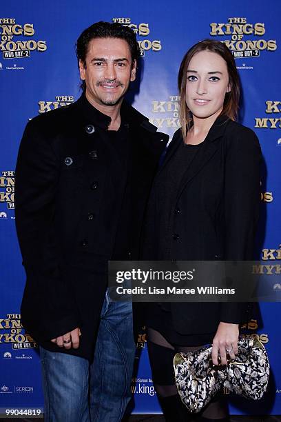 Justin Melvey and niece Belinda Melvey attend the premiere of "The Kings of Mykonos: Wog Boy 2" at Event Cinemas Bondi Junction on May 12, 2010 in...