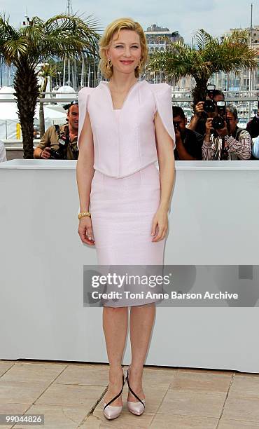 Actress Cate Blanchett attends the 'Robin Hood' Photocall held at the Palais Des Festivals during the 63rd Annual International Cannes Film Festival...