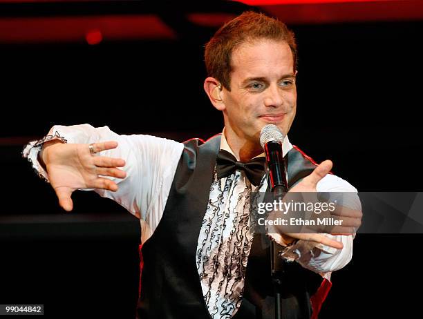 Singer Toby Allen of Human Nature performs after announcing a two-year extension of the Australian vocal group's headline show, "Smokey Robinson...