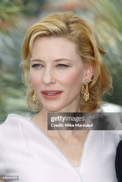 Actress Cate Blanchett attends the 'Robin Hood' Photocall held at the Palais Des Festivals during the 63rd Annual International Cannes Film Festival...