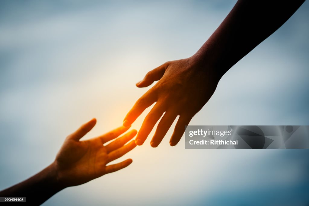 Connection Handd Hand To Hand Holding Connect Relationship High-Res Stock Photo - Getty ...
