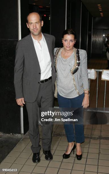 Actor Anthony Edwards and guest attend the premiere of "Solitary Man" at Cinema 2 on May 11, 2010 in New York City.