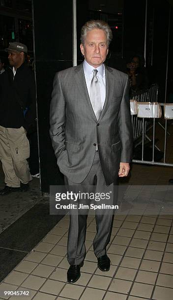 Actor Michael Douglas attends the premiere of "Solitary Man" at Cinema 2 on May 11, 2010 in New York City.