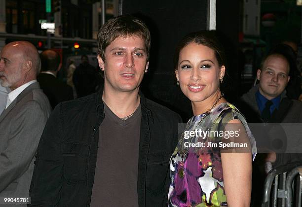 Singer Rob Thomas and Marisol Thomas attends the premiere of "Solitary Man" at Cinema 2 on May 11, 2010 in New York City.