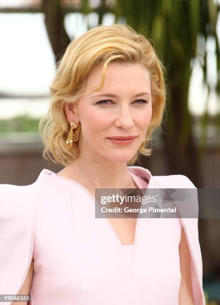 Actress Cate Blanchett attends the 'Robin Hood' Photocall held at the Palais Des Festivals during the 63rd Annual International Cannes Film Festival...