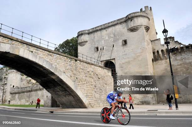 Dauphine Libere, Prologueillustration Illustratie, Avignon Castle Chateau Kasteel, Bridge Pont Brug , Davide Vigano /Le Pontet - Avignon /Time Trial,...