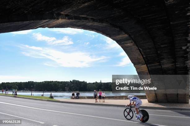 Dauphine Libere, Prologue Illustration Illustratie, Avignon Bridge Pont Brug , Monnerais Cyrille /Le Pontet - Avignon /Time Trial, Contre La Montre,...