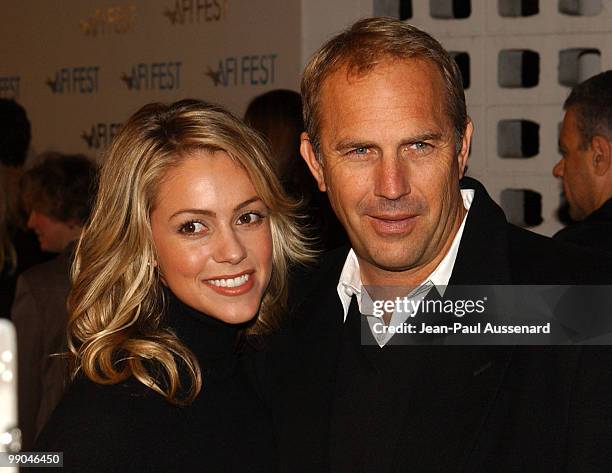 Christine Baumgartner and Kevin Costner