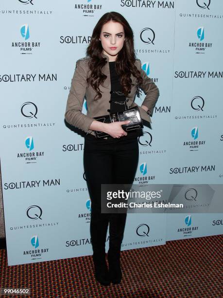 Actress/singer Elizabeth Gillies attends the premiere of "Solitary Man" at Cinema 2 on May 11, 2010 in New York City.