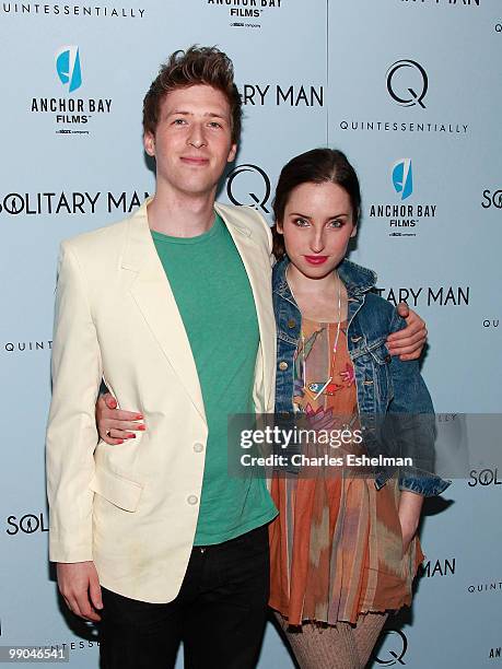 Actors Daryl Wein and Zoe Lister-Jones attend the premiere of "Solitary Man" at Cinema 2 on May 11, 2010 in New York City.