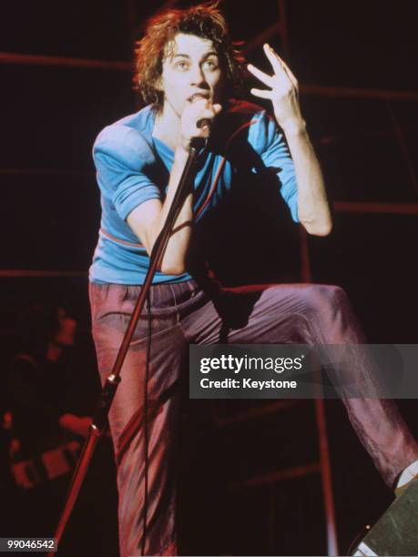 Bob Geldof, singer with The Boomtown Rats, circa 1979.