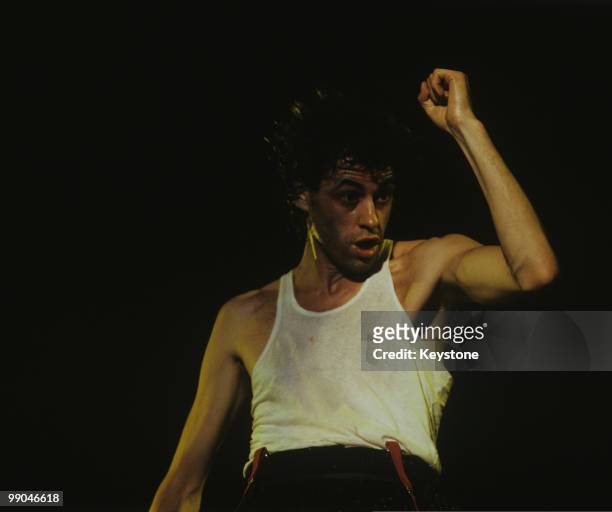 Bob Geldof, singer with The Boomtown Rats, circa 1980.