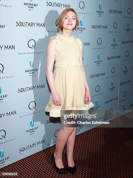 Actress Imogen Poots attends the premiere of "Solitary Man" at Cinema 2 on May 11, 2010 in New York City.