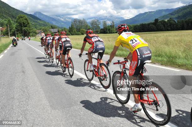 Dauphine Libere, Stage 5Illustration Illustratie, Valverde Alejandro Yellow Jersey, Team Caisse D'Epargne, Ville-La-Grand - Morzine Etape Rit, Tim De...