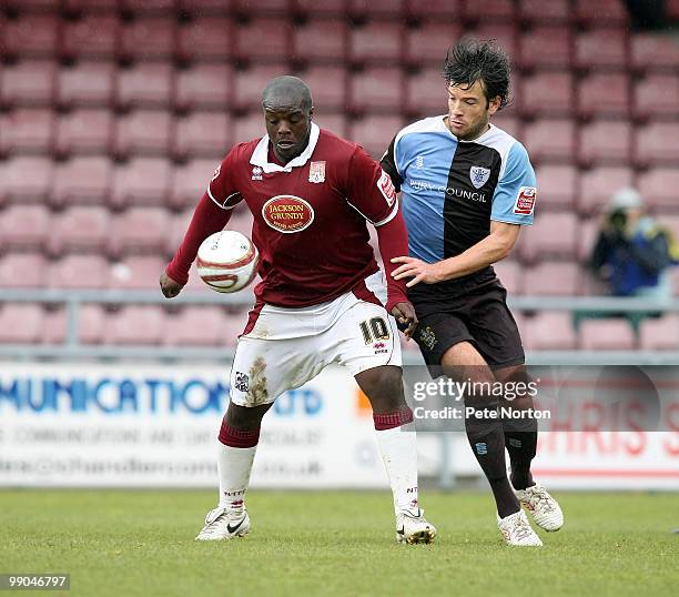 Adebayo Akinfenwa of Northampton Town during the Coca Cola League Two match between Northampton Town and Bury held at the Sixfields Stadium on May 8,...