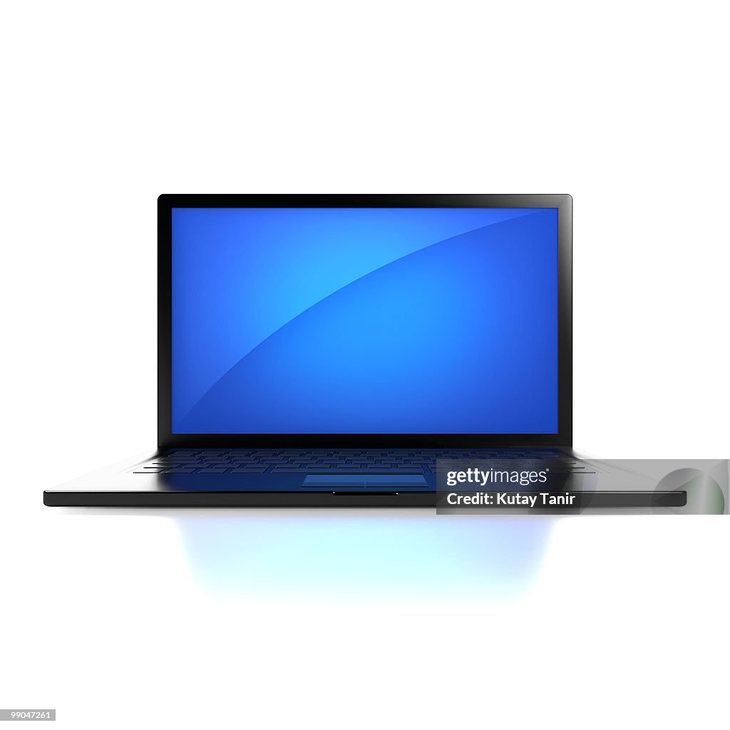 Laptop on the white background.