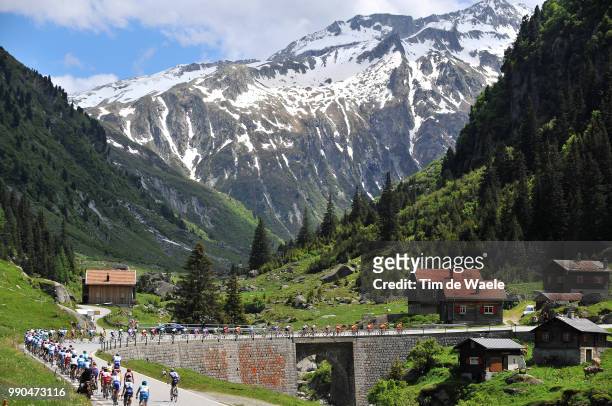 Tour De Suisse, Stage 5Illustration Illustratie, Peleton Peloton, Lukmanierpass, Mountains Montagnes Bergen, Landscape Paysage Landschap /Domat/Ems -...