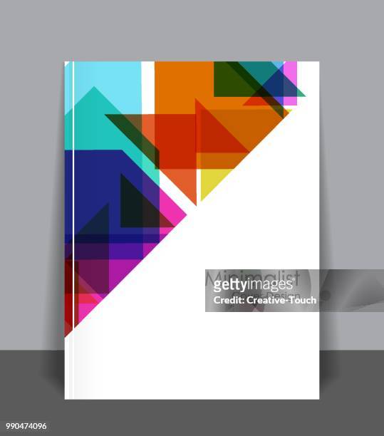 minimalistisches cover-design - annual report template stock-grafiken, -clipart, -cartoons und -symbole