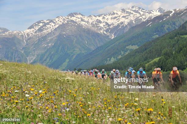 Tour De Suisse, Stage 6Illustration Illustratie, Peleton Peloton, Mountains Montagnes Bergen, Flowers Fleurs Bloemen, Landscape Paysage Landschap...