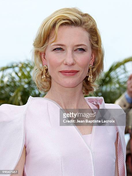 Cate Blanchett attends the 'Robin Hood' Photocall held at the Palais Des Festivals during the 63rd Annual International Cannes Film Festival on May...