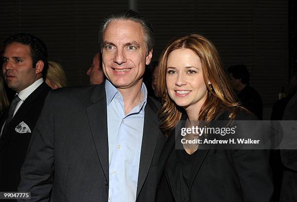 Gordon Prend, EVP Worldwide Marketing Anchor Bay Entertainment and Jenna Fischer attend the premiere of "Solitary Man" after party at Rouge Tomate on...