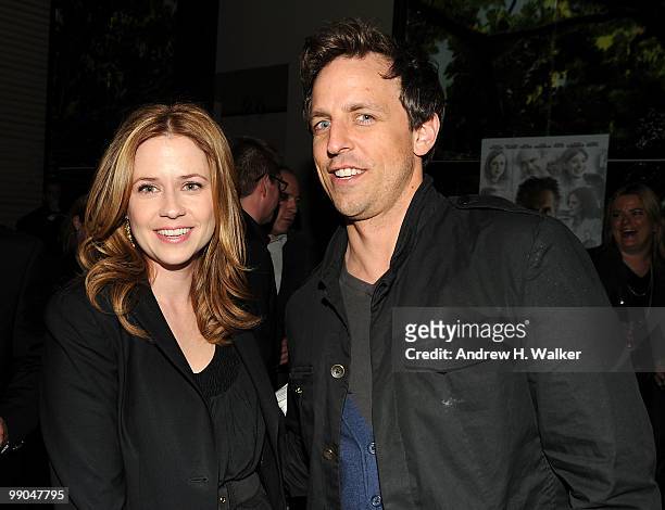 Jenna Fischer and Seth Meyers attend the premiere of "Solitary Man" after party at Rouge Tomate on May 11, 2010 in New York City.