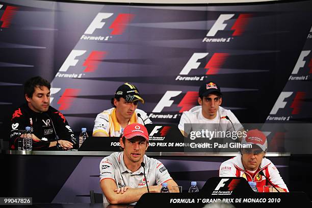 Robert Kubica of Poland and Renault, Sebastien Buemi of Switzerland and Scuderia Toro Rosso and Timo Glock of Germany and Virgin GP and Jenson Button...