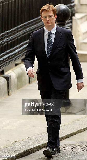 Danny Alexander, the Scottish Secretary, arrives in Downing Street on May 12, 2010 in London, England. After five days of negotiation a Conservative...