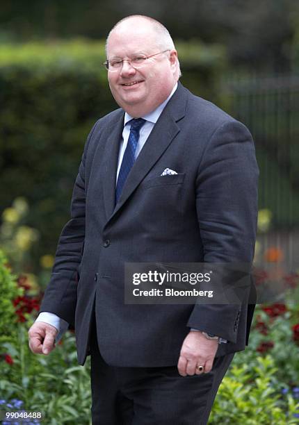 Eric Pickles, U.K. Communities and local government secretary, arrives at 10 Downing Street, in London, U.K., on Wednesday, May 12, 2010....