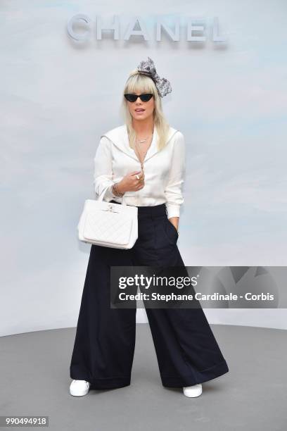 Lily Allen attends the Chanel Haute Couture Fall/Winter 2018-2019 show as part of Haute Couture Paris Fashion Week on July 3, 2018 in Paris, France.