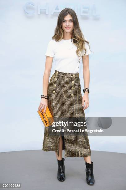 Elisa Sednaoui attends the Chanel Haute Couture Fall Winter 2018/2019 show as part of Paris Fashion Week on July 3, 2018 in Paris, France.