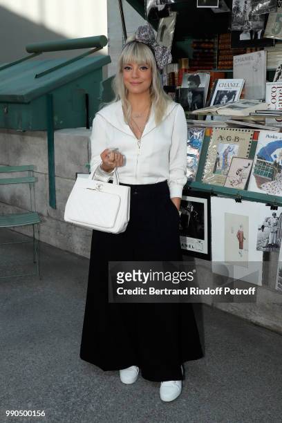 Lily Allen attends the Chanel Haute Couture Fall Winter 2018/2019 show as part of Paris Fashion Week on July 3, 2018 in Paris, France.