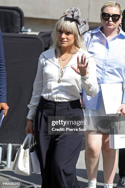 Lily Allen attends the Chanel Haute Couture Fall Winter 2018/2019 show as part of Paris Fashion Week on July 3, 2018 in Paris, France.