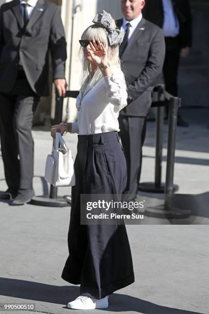 Lily Allen attends the Chanel Haute Couture Fall Winter 2018/2019 show as part of Paris Fashion Week on July 3, 2018 in Paris, France.