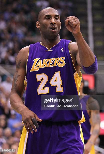 Kobe Bryant of the Los Angeles Lakers in action against the Utah Jazz during Game Four of the Western Conference Semifinals of the 2010 NBA Playoffs...
