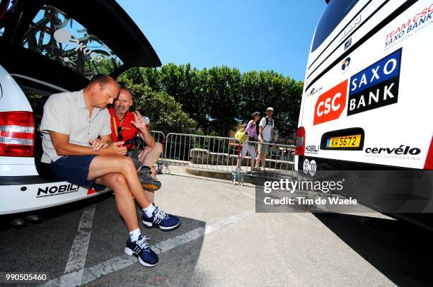 Tour De France, Stage 13Bjarne Riis Manager Team Csc, Bs Christiansen /Narbonne - Nimes N?Mes , Ronde Van Frankrijk, Tdf, Etape Rit, Tim De Waele