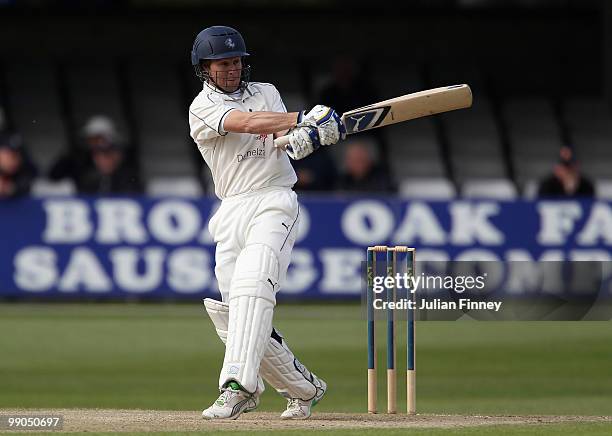 Geraint Jones of Kent in action during day two of the LV= County Championship match between Essex and Kent at the County ground on May 12, 2010 in...