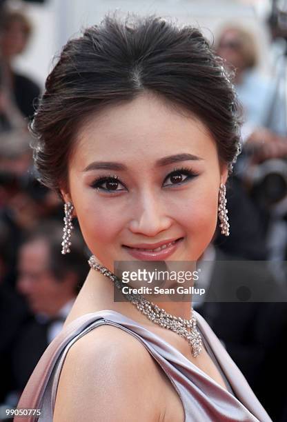 Actress Lin Peng attends the "Robin Hood" Premiere at the Palais des Festivals during the 63rd Annual Cannes Film Festival on May 12, 2010 in Cannes,...