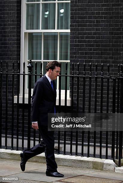 Chancellor George Osborne arrives at Downing Street on May 12, 2010 in London, England. After five days of negotiation a Conservative and Liberal...